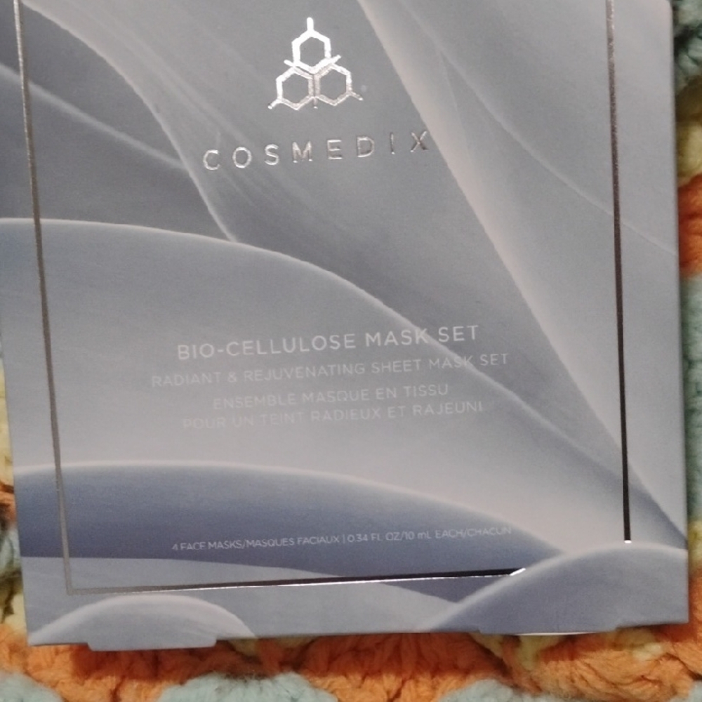 COSMEDIX Bio-Cellulose Mask Set - Silver and Blue